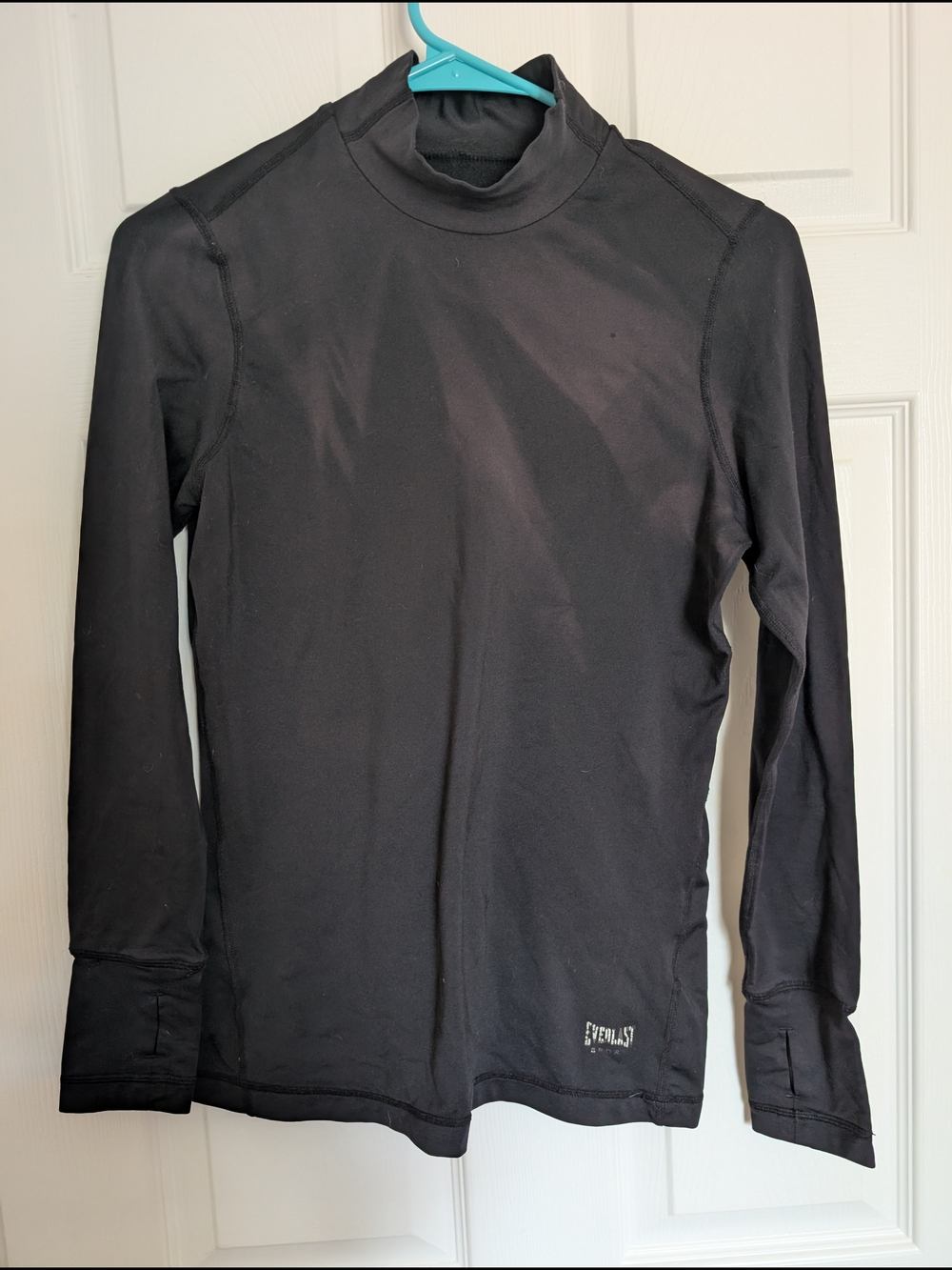 Everlast Black Long-Sleeve Mock Neck Warm Baselayer Top